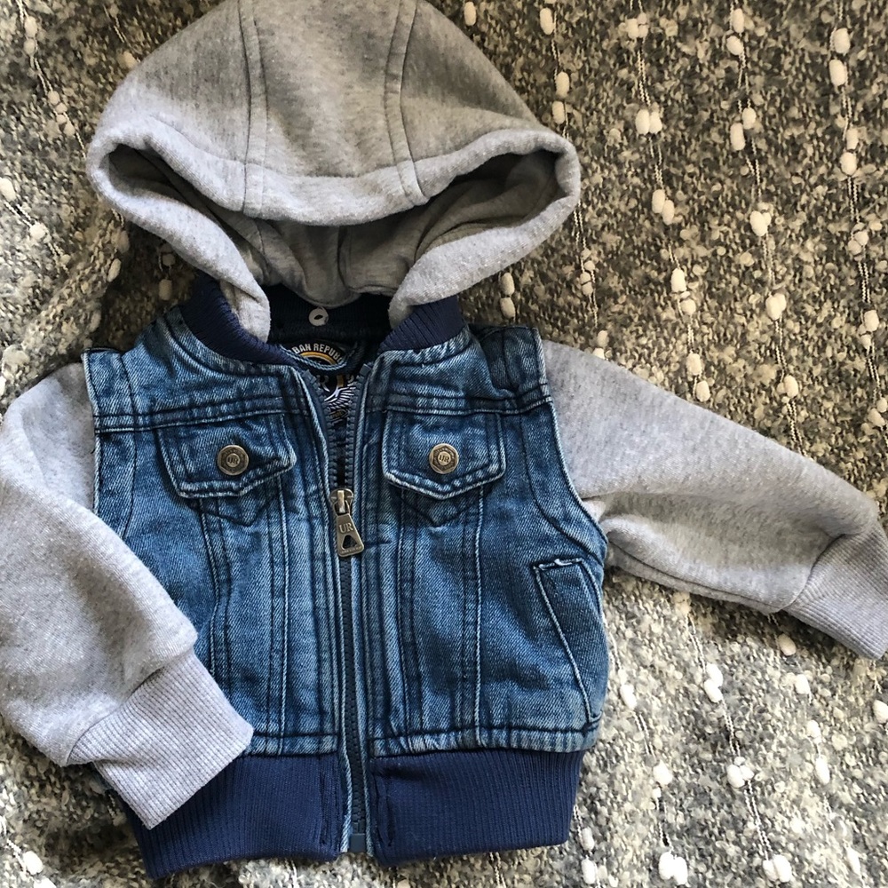 Urban republic denim/hoodie jacket